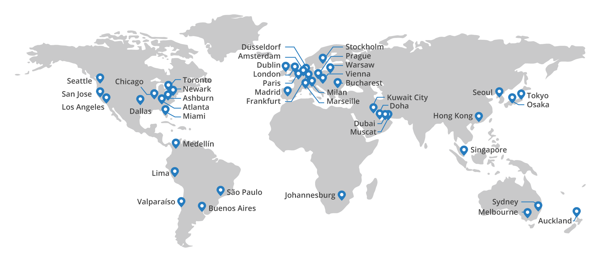 CloudFlare global network map